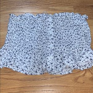 Vanilla sky flower tube top